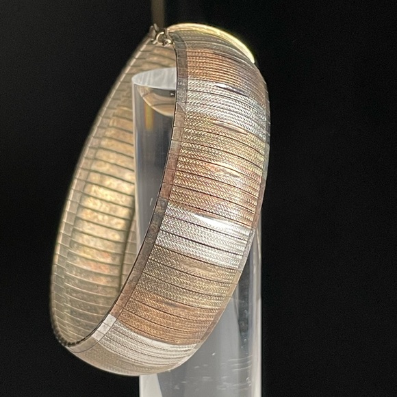 Vintage Jewelry - Vintage Sterling silver & gold Milor Italy bracelet cuff